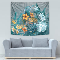 Sea Turtle In The Ocean Tapestry with Polynesian Pattern Arty Style LT9 - Polynesian Pride