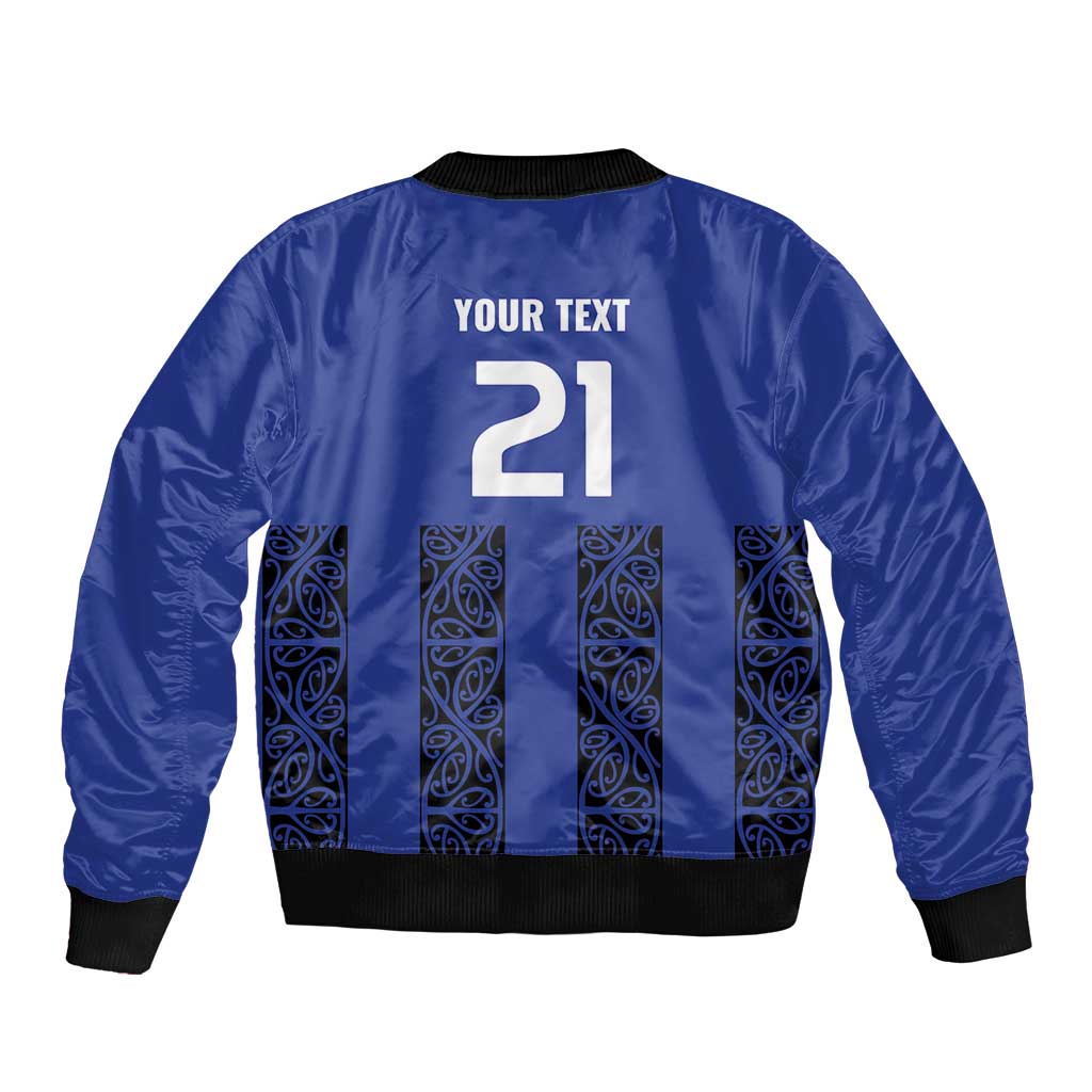 Custom Oceania Football NZ Auckland Bomber Jacket Maori Tribal Pattern LT9 - Polynesian Pride