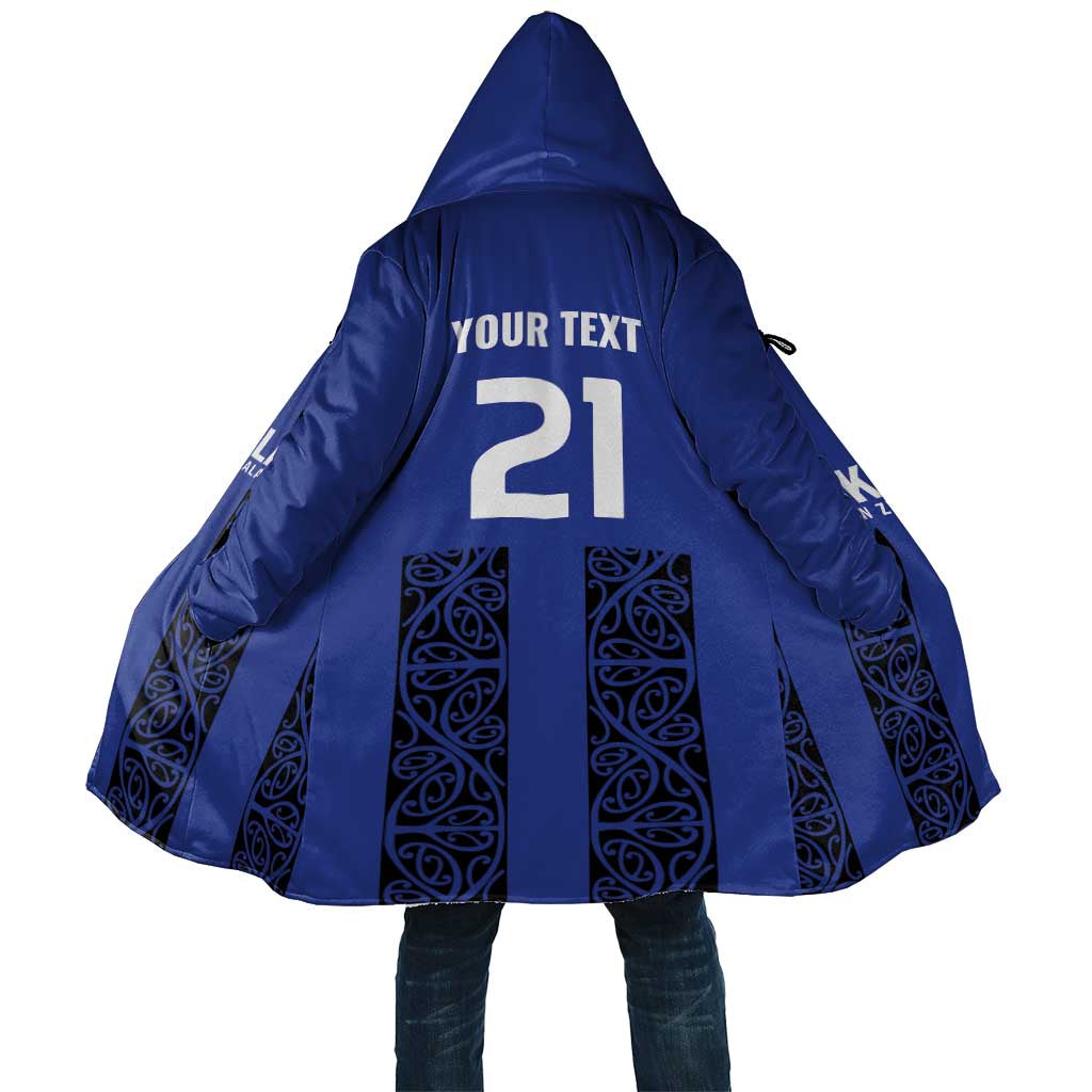 Custom Oceania Football NZ Auckland Cloak Maori Tribal Pattern LT9 Unisex Blue - Polynesian Pride
