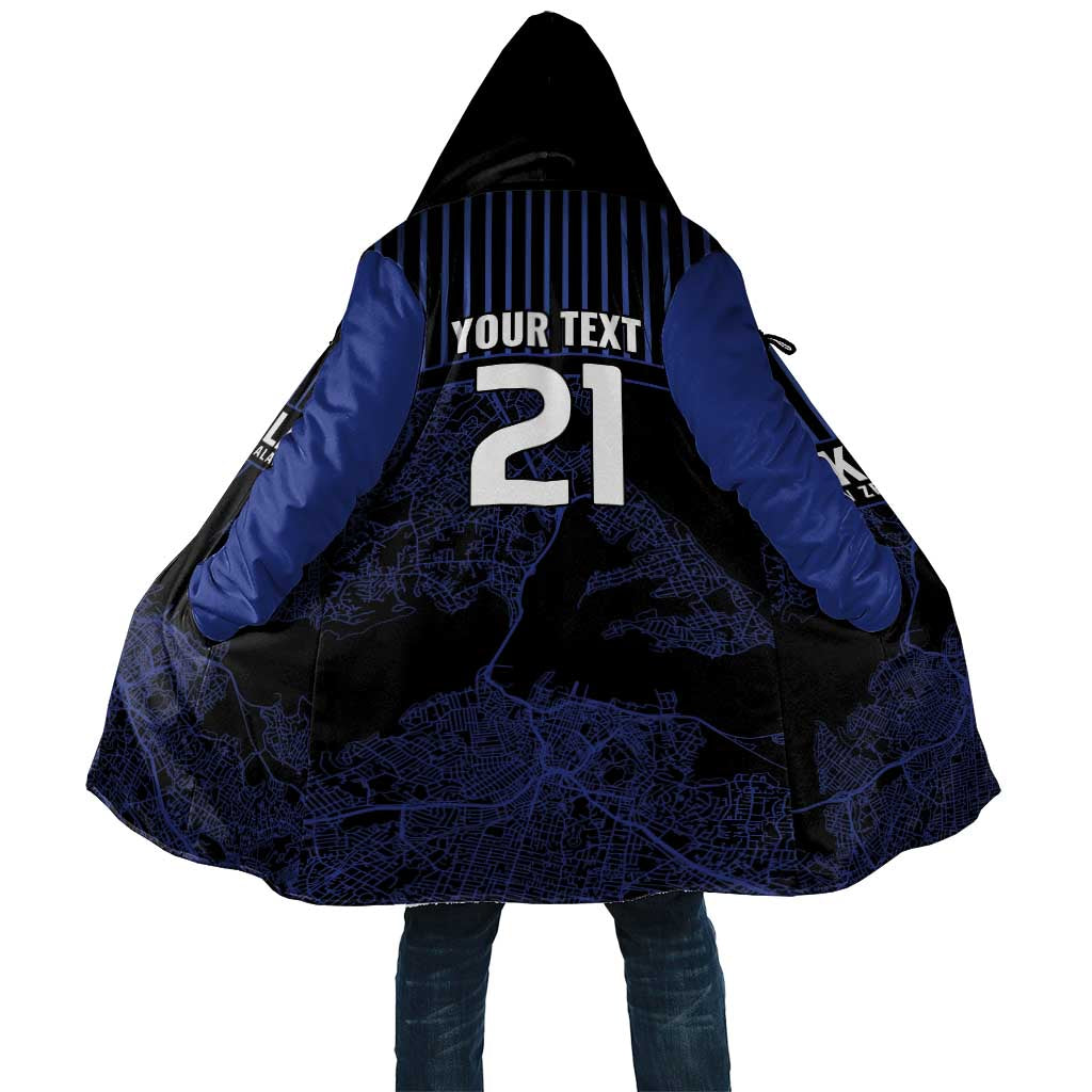 Custom Oceania Football NZ Auckland Cloak Minimal City Map Style LT9 Unisex Blue - Polynesian Pride