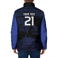 Custom Oceania Football NZ Auckland Padded Jacket Minimal City Map Style LT9 - Polynesian Pride