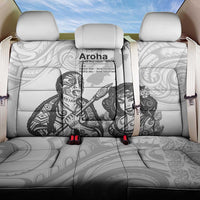 Aroha Maori Language Back Car Seat Cover Te Reo Maori Inspired Art LT9 One Size white - Polynesian Pride