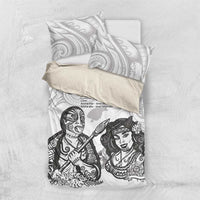 Aroha Maori Language Bedding Set Te Reo Maori Inspired Art LT9 US Twin 172cm x 218cm white - Polynesian Pride