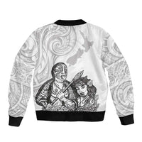Aroha Maori Language Bomber Jacket Te Reo Maori Inspired Art LT9 - Polynesian Pride