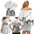 Aroha Maori Language Family Matching Off Shoulder Short Dress and Hawaiian Shirt Te Reo Maori Inspired Art