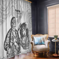 Aroha Maori Language Window Curtain Te Reo Maori Inspired Art LT9 - Polynesian Pride