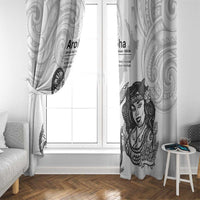 Aroha Maori Language Window Curtain Te Reo Maori Inspired Art LT9 - Polynesian Pride
