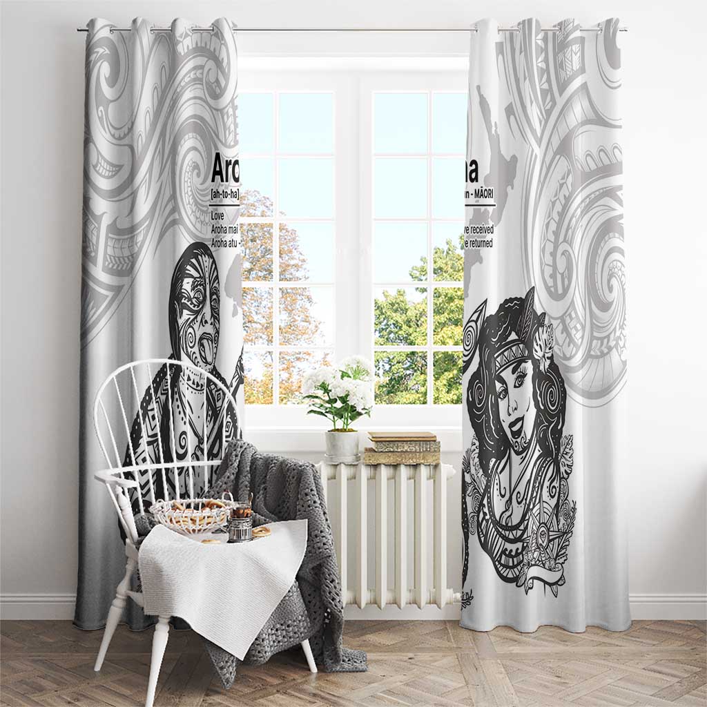 Aroha Maori Language Window Curtain Te Reo Maori Inspired Art LT9 - Polynesian Pride