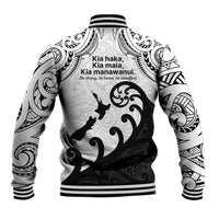Kia Haka Maori language Baseball Jacket Te Reo Maori Inspired Art LT9 - Polynesian Pride