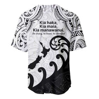 Kia Haka Maori language Baseball Jersey Te Reo Maori Inspired Art LT9 - Polynesian Pride