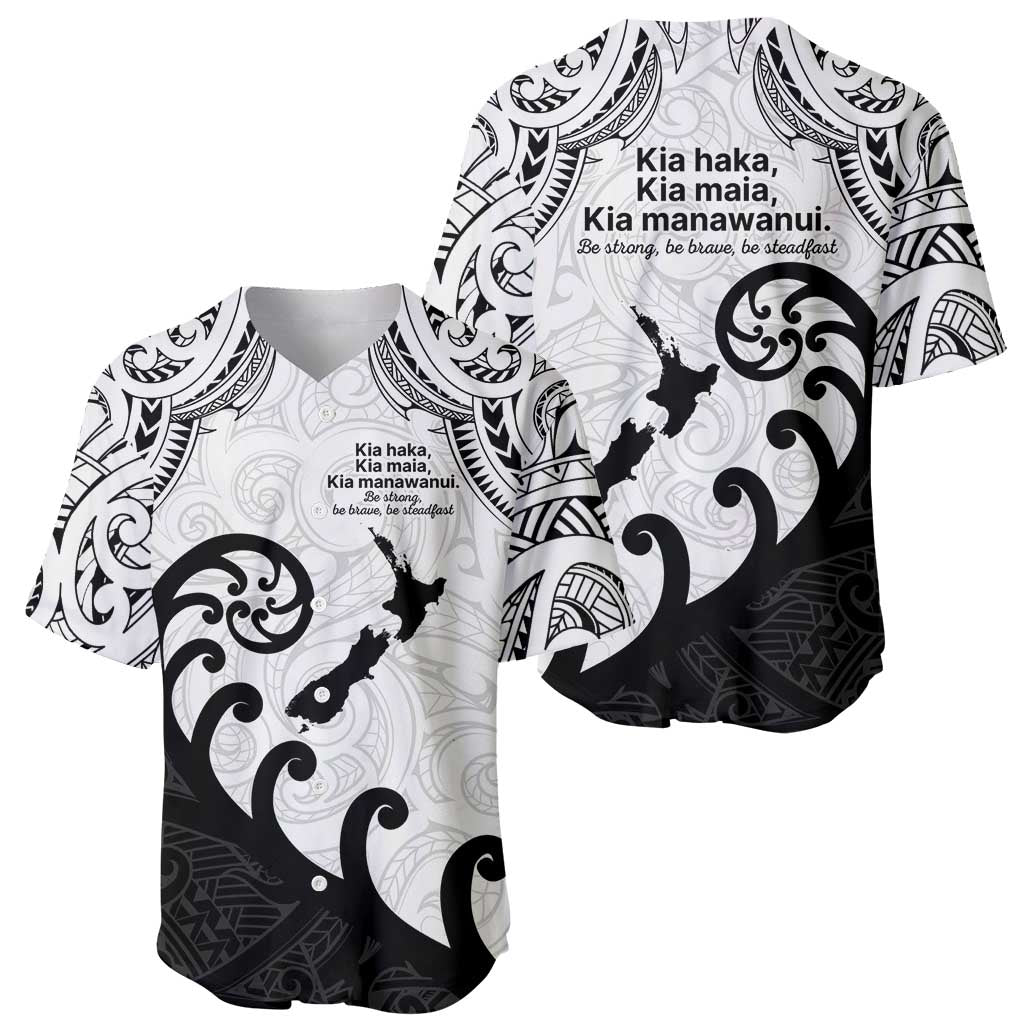 Kia Haka Maori language Baseball Jersey Te Reo Maori Inspired Art LT9 - Polynesian Pride