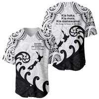 Kia Haka Maori language Baseball Jersey Te Reo Maori Inspired Art LT9 - Polynesian Pride