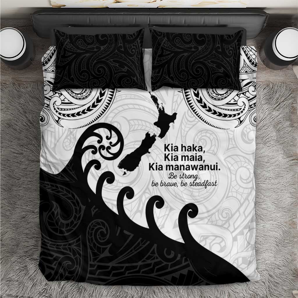 Kia Haka Maori language Bedding Set Te Reo Maori Inspired Art LT9 white - Polynesian Pride