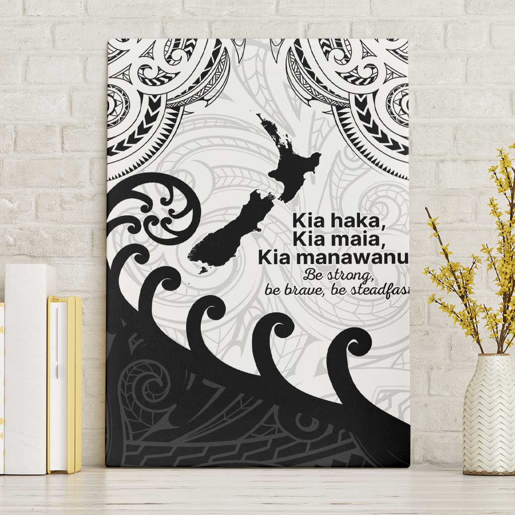 Kia Haka Maori language Canvas Wall Art Te Reo Maori Inspired Art LT9 Without Frame white - Polynesian Pride