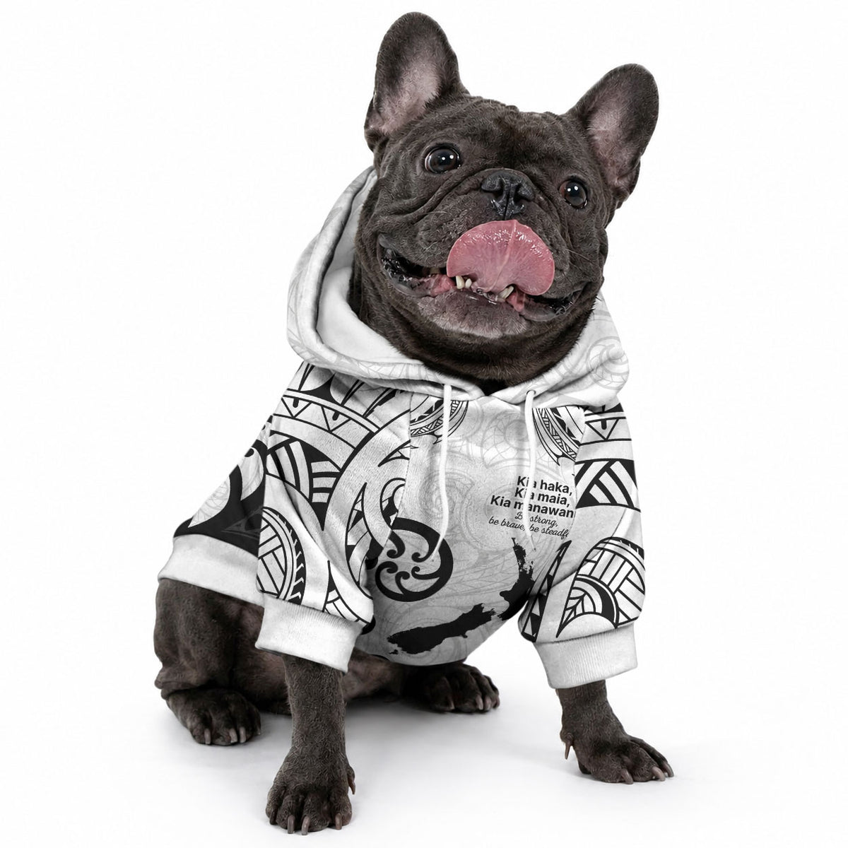 Kia Haka Maori language Pet Hoodie Te Reo Maori Inspired Art LT9 - Polynesian Pride