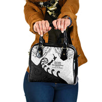 Kia Haka Maori language Shoulder Handbag Te Reo Maori Inspired Art LT9 One Size white - Polynesian Pride
