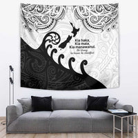 Kia Haka Maori language Tapestry Te Reo Maori Inspired Art LT9 white - Polynesian Pride