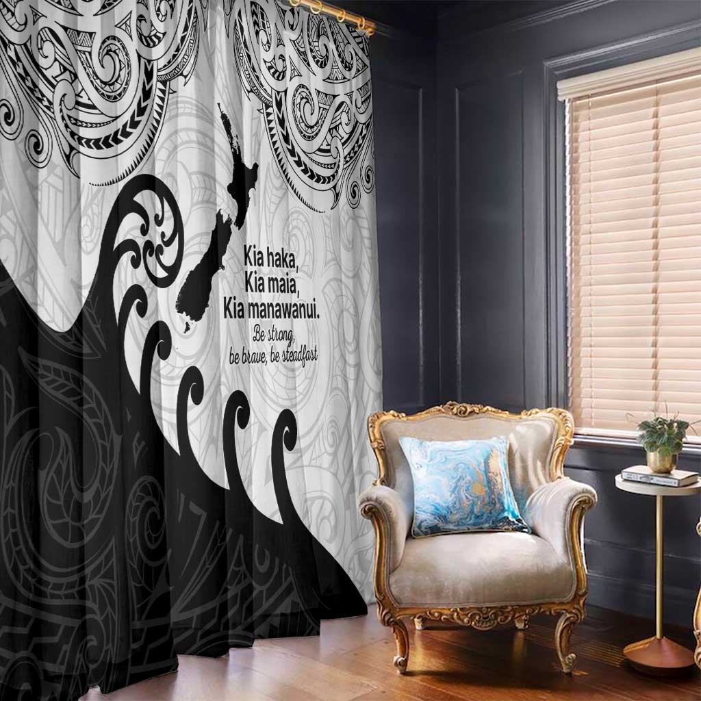 Kia Haka Maori language Window Curtain Te Reo Maori Inspired Art LT9 - Polynesian Pride