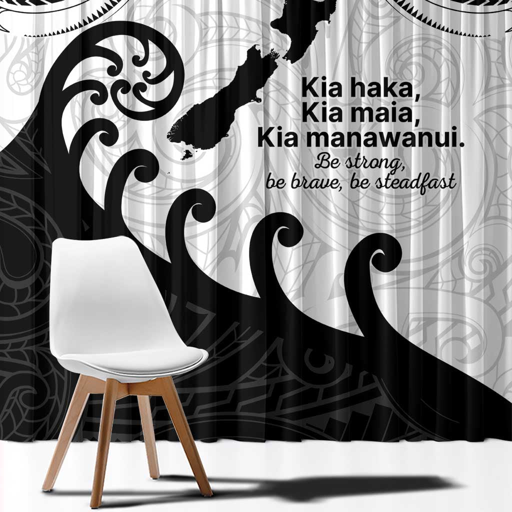 Kia Haka Maori language Window Curtain Te Reo Maori Inspired Art LT9 - Polynesian Pride