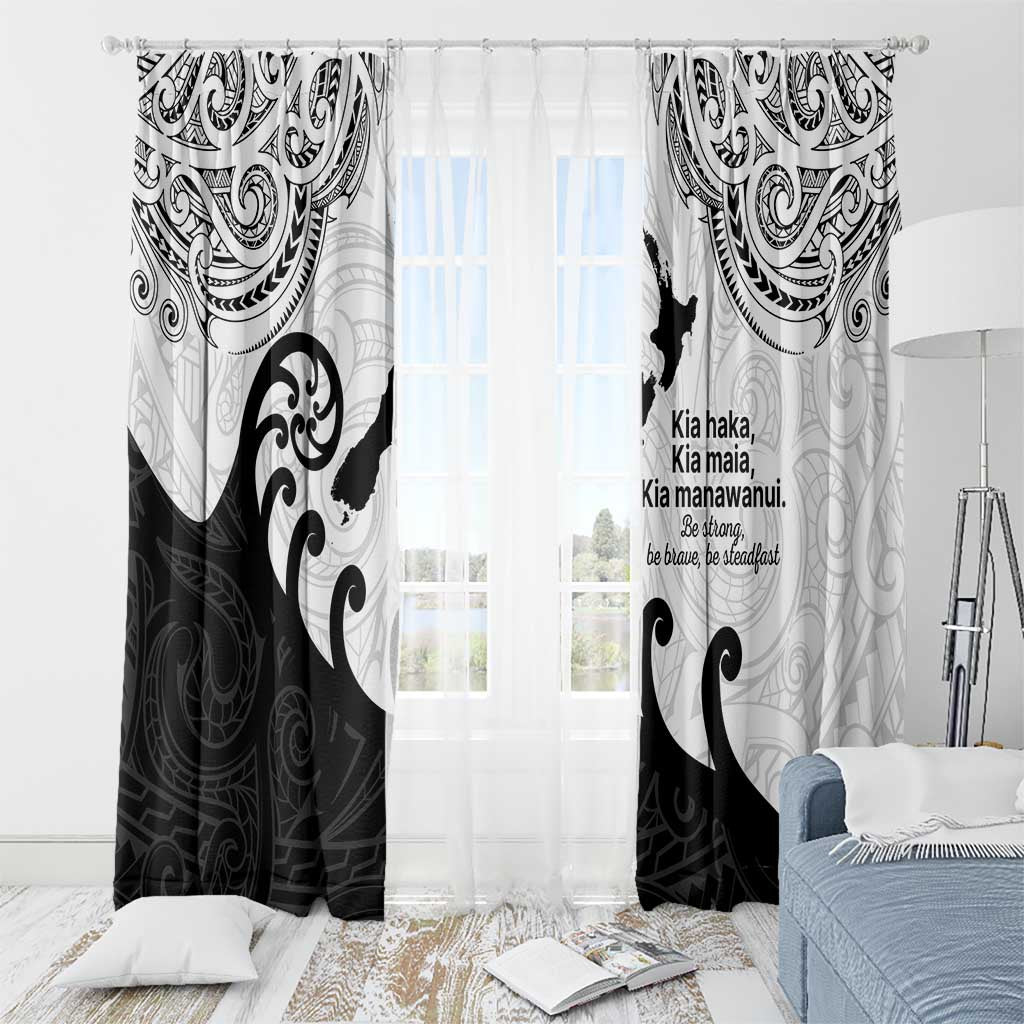 Kia Haka Maori language Window Curtain Te Reo Maori Inspired Art LT9 - Polynesian Pride