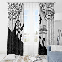 Kia Haka Maori language Window Curtain Te Reo Maori Inspired Art LT9 - Polynesian Pride