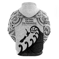 Kia Haka Maori language Zip Hoodie Te Reo Maori Inspired Art LT9 - Polynesian Pride