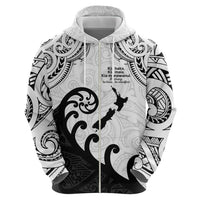 Kia Haka Maori language Zip Hoodie Te Reo Maori Inspired Art LT9 - Polynesian Pride