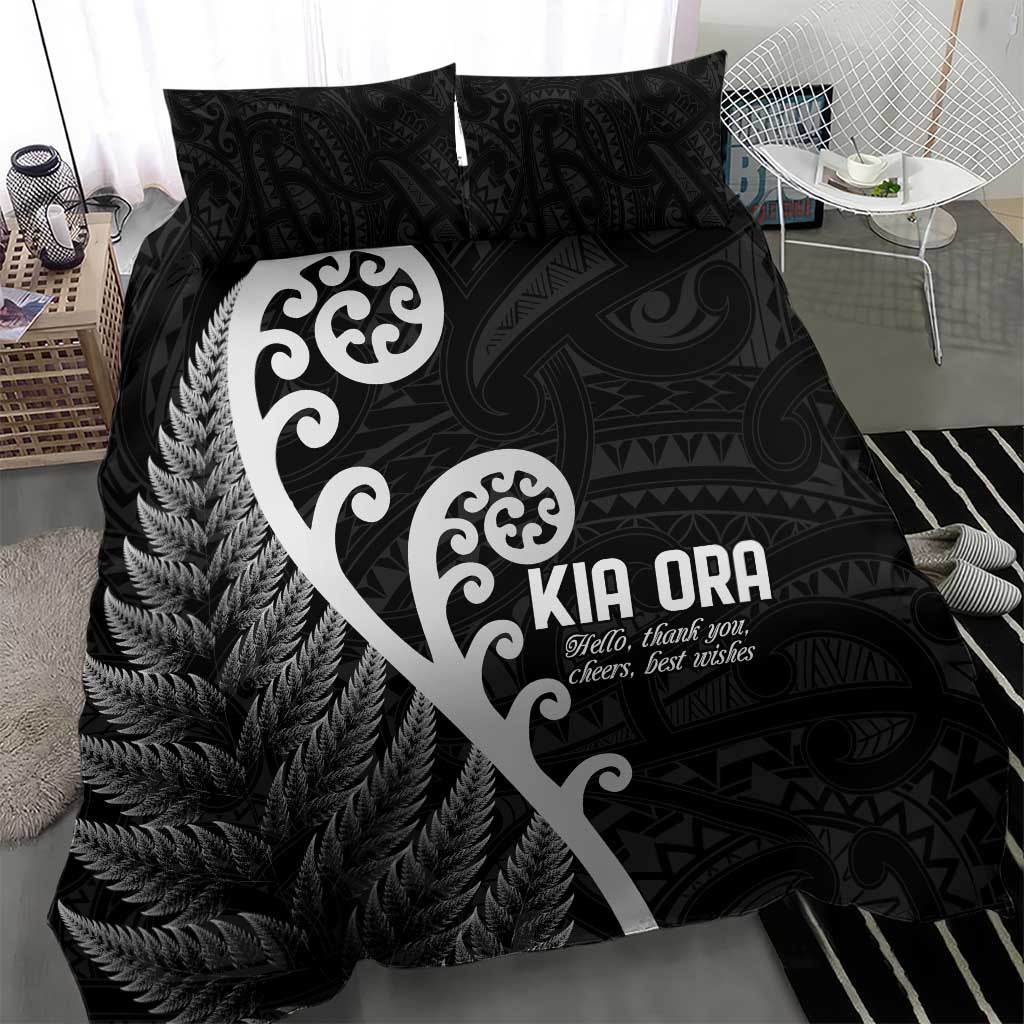 Kia Ora Maori Language Bedding Set Te Reo Maori Koru Fern Art LT9 - Polynesian Pride