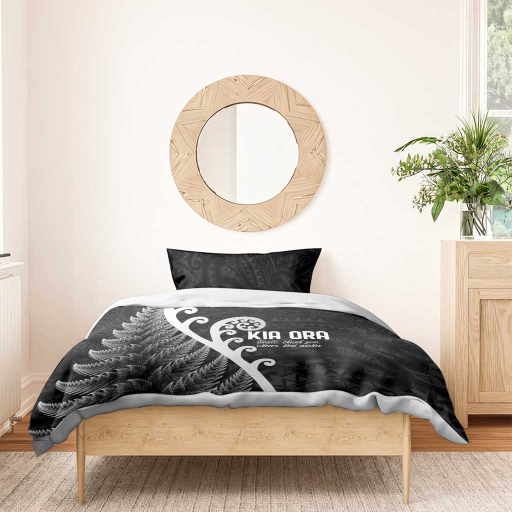 Kia Ora Maori Language Bedding Set Te Reo Maori Koru Fern Art LT9 - Polynesian Pride