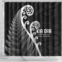 Kia Ora Maori Language Shower Curtain Te Reo Maori Koru Fern Art LT9 - Polynesian Pride