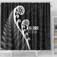 Kia Ora Maori Language Shower Curtain Te Reo Maori Koru Fern Art LT9 - Polynesian Pride