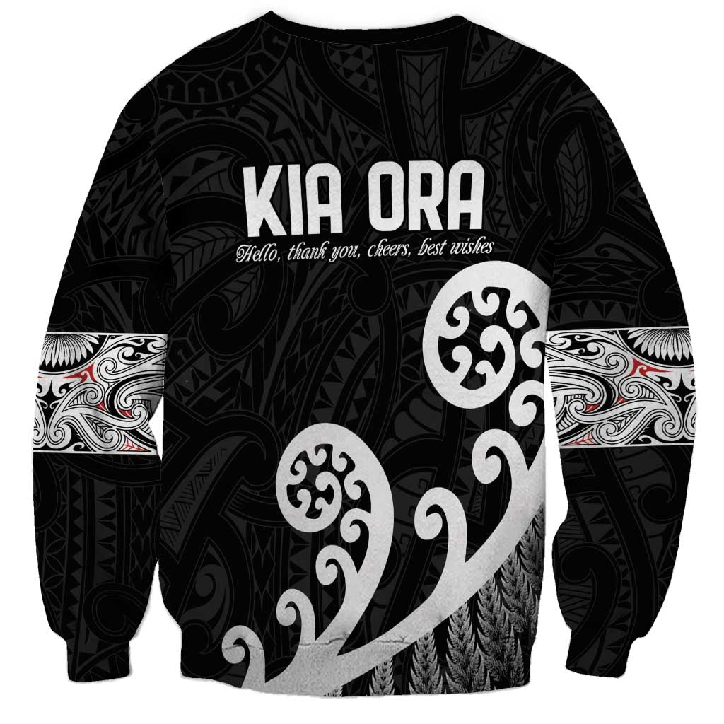 Kia Ora Maori Language Sweatshirt Te Reo Maori Koru Fern Art LT9 - Polynesian Pride