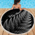 New Zealand Te Reo Māori Beach Blanket Simple Black Fern