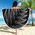 New Zealand Te Reo Māori Beach Blanket Simple Black Fern