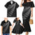 New Zealand Te Reo Māori Family Matching Mermaid Dress and Hawaiian Shirt Simple Black Fern