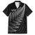 New Zealand Te Reo Māori Family Matching Puletasi and Hawaiian Shirt Simple Black Fern