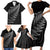 New Zealand Te Reo Māori Family Matching Short Sleeve Bodycon Dress and Hawaiian Shirt Simple Black Fern