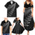 New Zealand Te Reo Māori Family Matching Summer Maxi Dress and Hawaiian Shirt Simple Black Fern