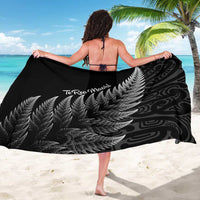 New Zealand Te Reo Mori Sarong Simple Black Fern LT9 - Polynesian Pride