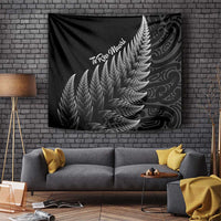 New Zealand Te Reo Mori Tapestry Simple Black Fern LT9 - Polynesian Pride