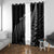 New Zealand Te Reo Māori Window Curtain Simple Black Fern