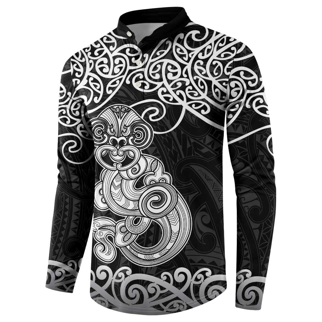 Te Reo Maori Tiki Inspired Art Button Sweatshirt LT9 - Polynesian Pride