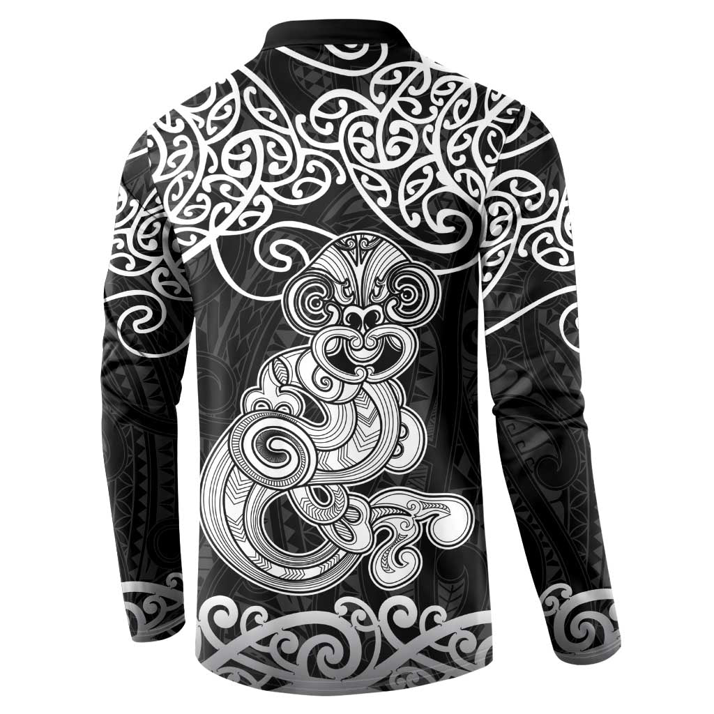 Te Reo Maori Tiki Inspired Art Button Sweatshirt LT9 - Polynesian Pride