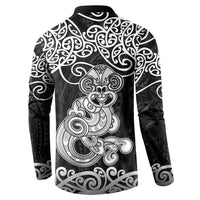 Te Reo Maori Tiki Inspired Art Button Sweatshirt LT9 - Polynesian Pride