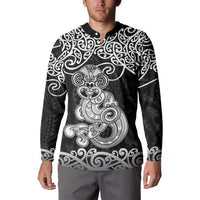 Te Reo Maori Tiki Inspired Art Button Sweatshirt LT9 - Polynesian Pride