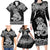 Te Reo Maori Tiki Inspired Art Family Matching Long Sleeve Bodycon Dress and Hawaiian Shirt