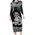 Te Reo Maori Tiki Inspired Art Family Matching Long Sleeve Bodycon Dress and Hawaiian Shirt