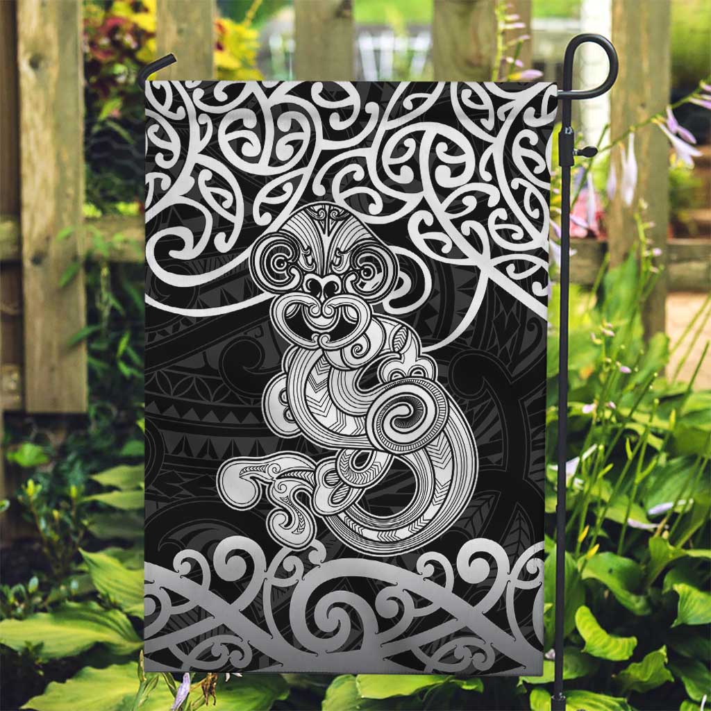Te Reo Maori Tiki Inspired Art Garden Flag LT9 Garden Flag Black - Polynesian Pride