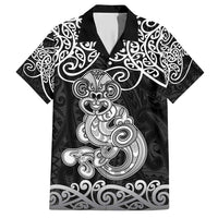 Te Reo Maori Tiki Inspired Art Hawaiian Shirt LT9 Black - Polynesian Pride