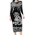 Te Reo Maori Tiki Inspired Art Long Sleeve Bodycon Dress